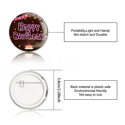 Tinplate Brooch JEWB-WH0012-026-1