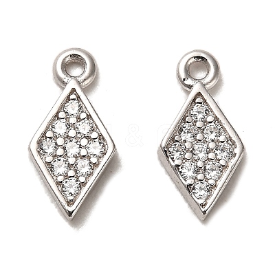 Rhodium Plated 925 Sterling Silver Pendant STER-H110-09P-1