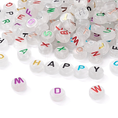150Pcs Luminous Acrylic Beads LACR-YW0001-02-1