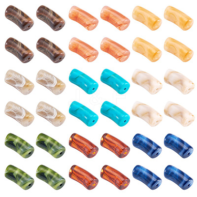 45Pcs 9 Colors Acrylic Imitation Gemstone Beads MACR-TA0002-93-1