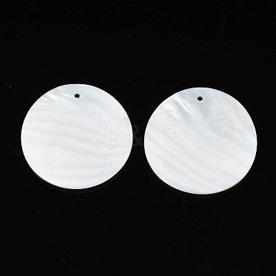 Natural Freshwater Shell Pendants SHEL-N026-178-1