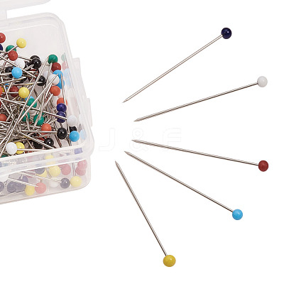 Multicolor 1 Box Length 37mm Round Ball Map Tacks Push Pins with Needle Points FIND-N0002-001-B-1