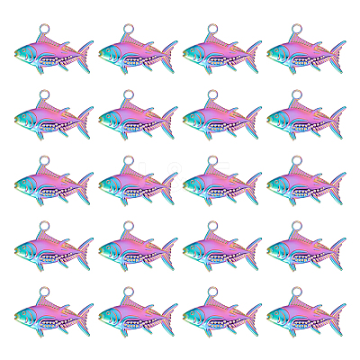 20Pcs Ion Plating(IP) 304 Stainless Steel Pendants STAS-UN0049-90-1