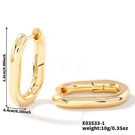 Elegant Brass Hoop Earrings for Girls QF2917-2-1