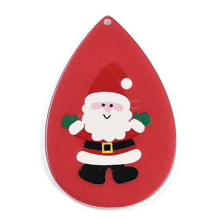 Christmas Theme Acrylic Pendants OACR-Q100-07A-1