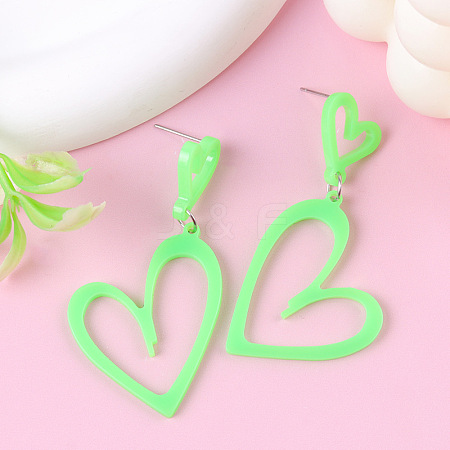 Fashionable Stainless Steel Acrylic Dangle Stud Earrings FS-WGAB06E-05-1