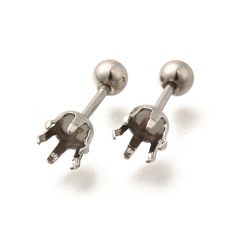 304 Stainless Steel Stud Earring Findings STAS-F311-18P-02A-1