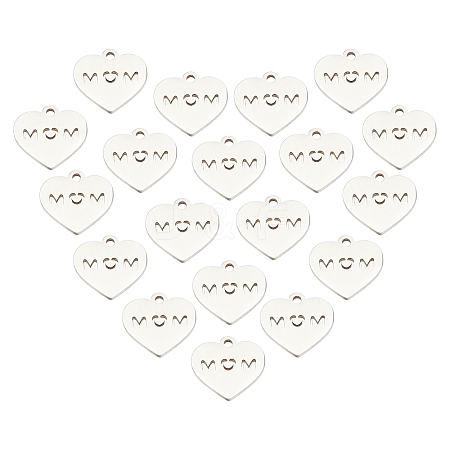   20Pcs 304 Stainless Steel Charms STAS-PH0004-17-1