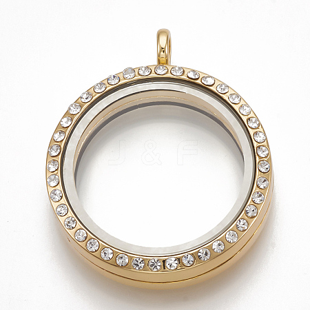 Alloy Magnetic Locket Pendants X-PALLOY-T052-23G-1