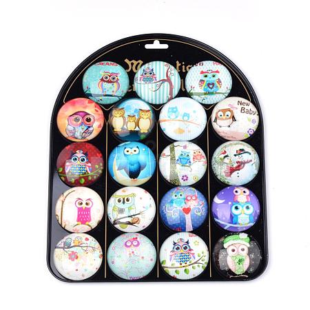 Fridge Magnets Glass Decorations GGLA-Q051-50mm-009-1