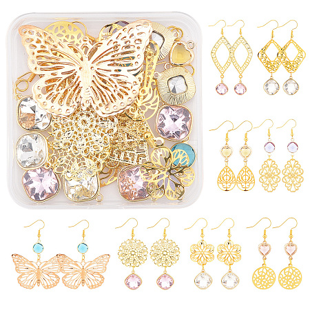 DIY Hollow Dangle Earring Making Kits DIY-SC0013-13-1