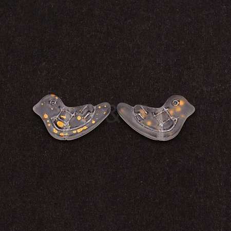 Handmade Frosted Glass Beads FOIL-CJC0004-02D-1