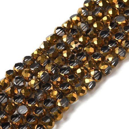 Electroplate Glass Beads Strands X-EGLA-P061-01B-02-1