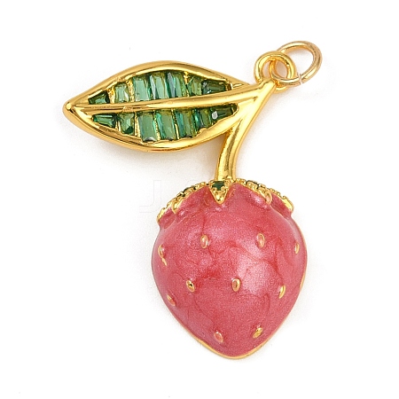 Brass Enamel Pendants KK-K405-01B-G-1
