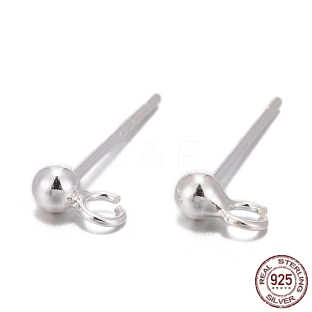925 Sterling Silver Stud Earring Findings STER-T002-197S-1