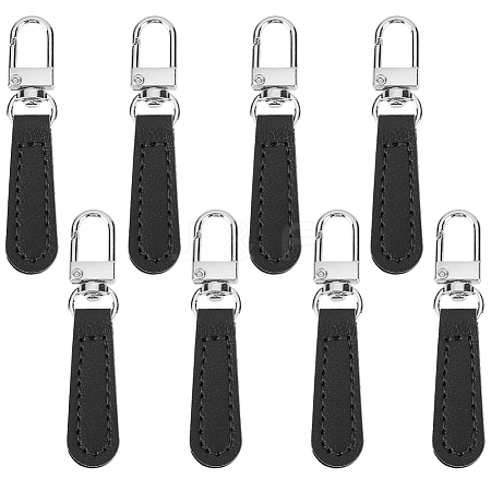 8Pcs PU Leather Zipper Pulls for Handbags Luggage and Jacket FIND-CL0002-09B-1