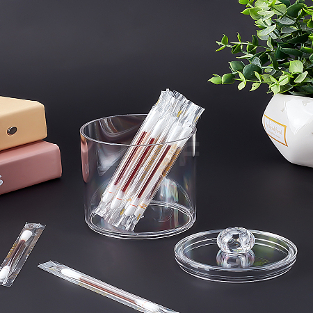 Column Plastic Cotton Swab Box MRMJ-WH0075-135B-1