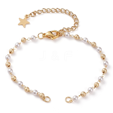 Acrylic Beaded Chain Bracelet Making AJEW-JB00871-1