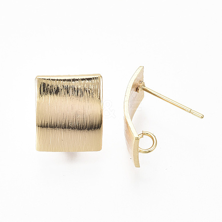 Brass Stud Earring Findings KK-N233-018-NF-1