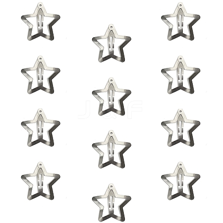 Metal Hollow Star Snap Hair Clips for Women Girls PW-WG27F79-02-1