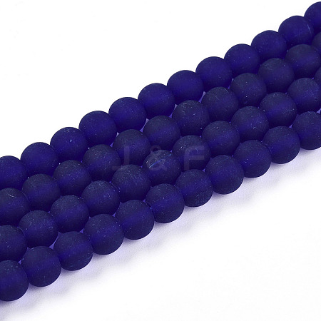 Transparent Glass Beads Strands GLAA-T032-T6mm-MD15-1
