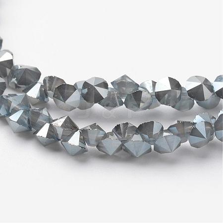 Electroplate Glass Bead Strands EGLA-J138-A-PL01-1