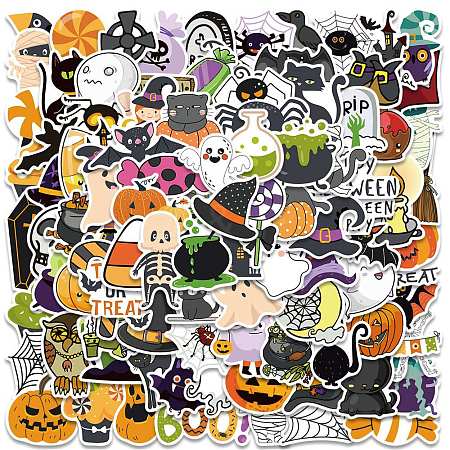 Halloween Themed PVC Waterproof Sticker Labels HAWE-PW0001-047-1