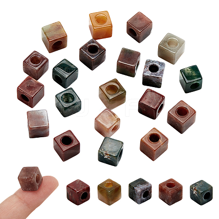 20Pcs Natural India Agate Gemstone European Beads G-NB0005-89A-1