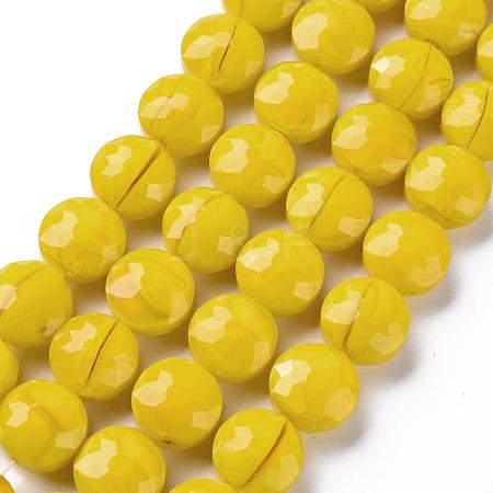 Opaque Solid Color Glass Beads Strands GLAA-N032-05L-1