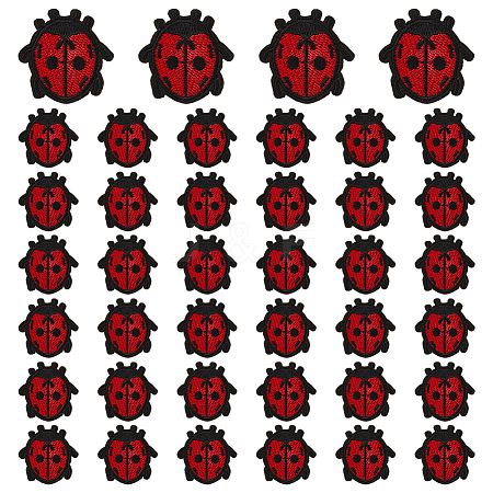 40Pcs Computerized Embroidery Polyester Iron on/Sew on Patches DIY-FG0010-36A-1