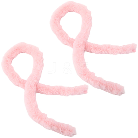 2Pcs Faux Fur Chenille Stick Fabric Roll for Christmas Tree Decor or Wreath Bows Craft FIND-CY0001-48A-1