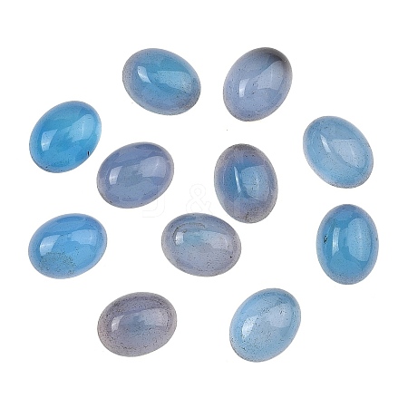 Natural Blue Agate Cabochons G-G350-06A-1