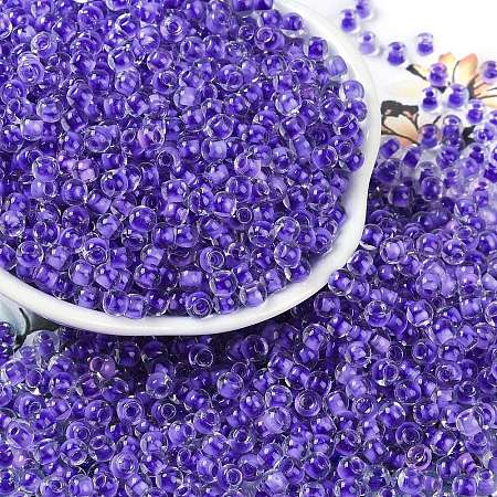 Transparent Inside Colours Glass Seed Beads X1-SEED-A032-04A-1