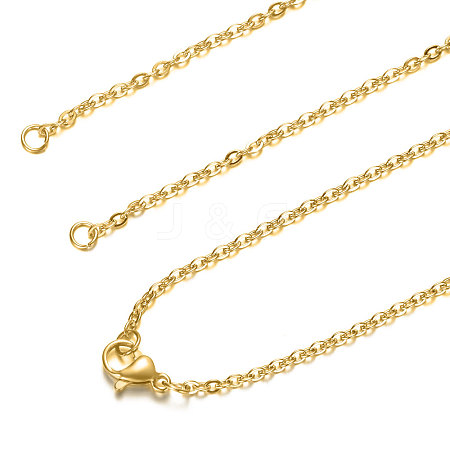 304 Stainless Steel Cable Chain Necklace Making LS-STAS-T040-PJ208-2-40-1