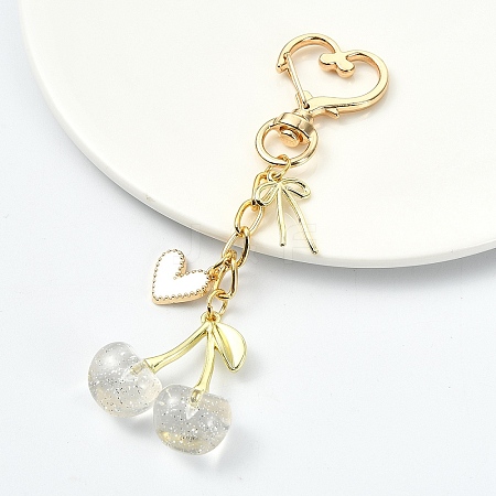 Alloy Enamel with Resin Pendant Decorations HJEW-YW00447-02-1
