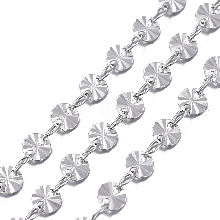 304 Stainless Steel Sunflower Link Chains CHS-K010-01P-01-1