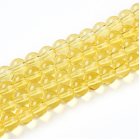 Baking Paint Transparent Glass Beads X1-DGLA-N006-6mm-04-1