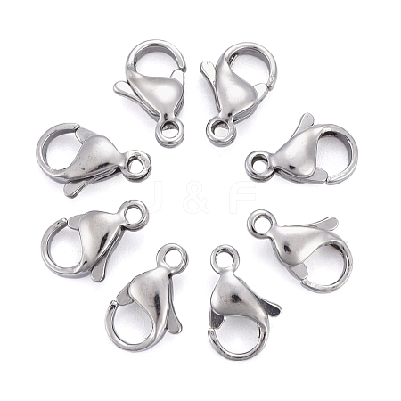 Tarnish Resistant 304 Stainless Steel Lobster Claw Clasps STAS-AB11-1