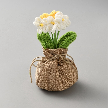Plush Artificial Flower Pot Plants Display Decoration DJEW-WH20023-008B-1