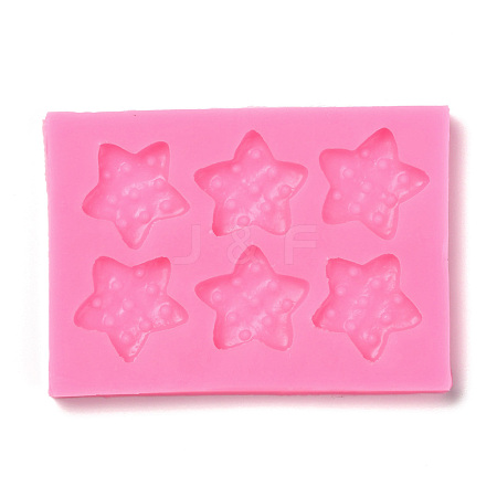 DIY Star Patterns Cookie Food Grade Silicone Fondant Molds DIY-F072-12-1