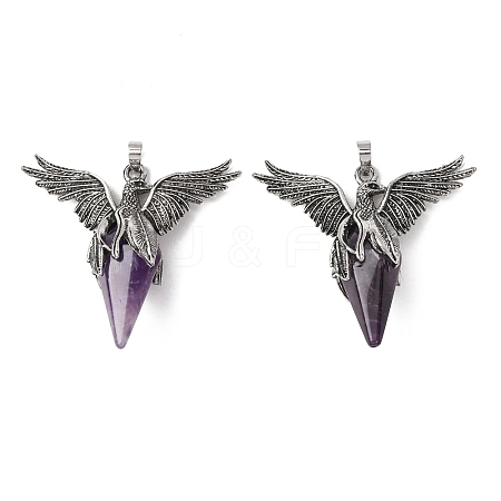 Natural Amethyst Pendants GG-C001-02L-1