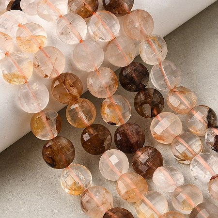 Natural Yellow Hematoid Quartz Golden Healer Quartz Beads Strands GG-CBA4808-H01-01-1