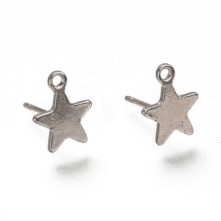 Non-Tarnish 304 Stainless Steel Stud Earring Findings X-STAS-H130-19P-1