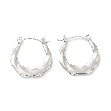 Non-Tarnish 304 Stainless Steel Hoop Earrings for Women LS-EJEW-G364-02P-1