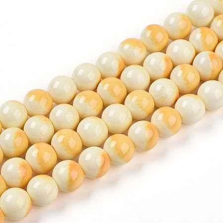 Baking Paint Glass Beads X1-DGLA-N012-8mm-03-1
