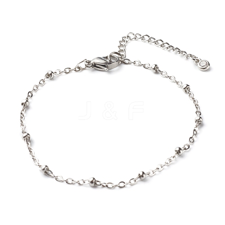 Tarnish Resistant 304 Stainless Steel Satellite Chain Bracelets BJEW-JB06524-01-1