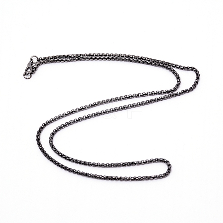 Iron Box Chain Necklace Making NJEW-WH0007-01C-1