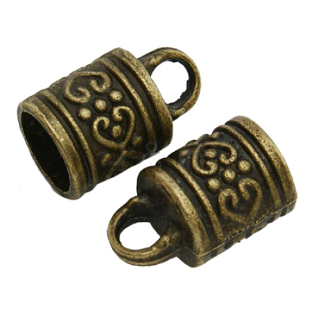 Tibetan Style Alloy Cord Ends LS-TIBE-090-AB-NR-1