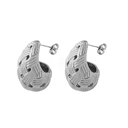 Non-Tarnish 304 Stainless Steel Stud Earrings for Women IL8099-5-1