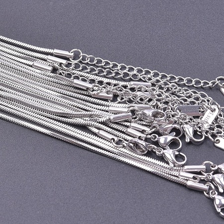 1.5MM Unisex 304 Stainless Steel Snake Chains Necklaces YL8473-1-1